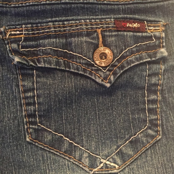 Angels Mini Stretch Denim Shorts Size 6 - Picture 3 of 6